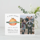 Faire-part Nouvelle Maison Thanksgiving Citrouille Photo Holi (Debout devant)