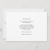 Faire-part Nouvelle Maison Thanksgiving Citrouille Photo Holi (Dos)