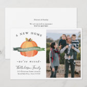 Faire-part Nouvelle Maison Thanksgiving Citrouille Photo Holi (Devant / Derrière)