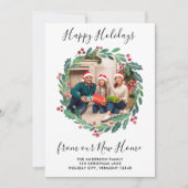 Faire-part Nouvelle maison Verdure Wreath Photo Holiday Movin (Devant)