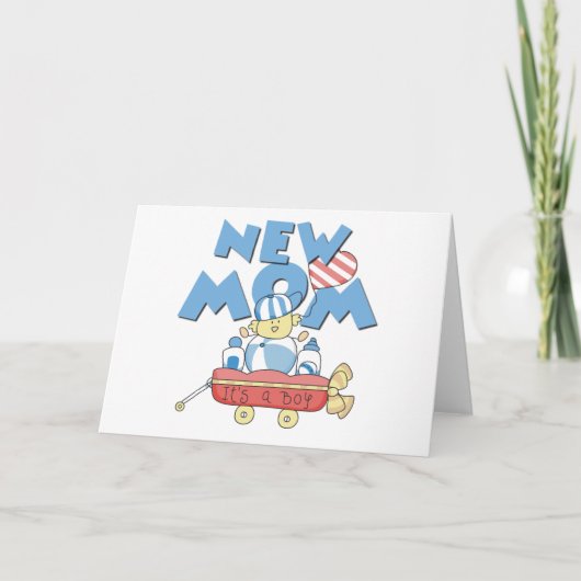 Faire-part Nouvelle maman C'est un garçon Tshirts et cadeaux (Devant)