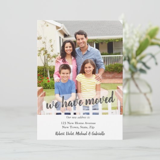 Faire-part Nouvelle Photo Accueil Nous Avons Déplacé Le Scrip (Debout devant)