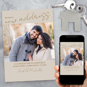 Faire-part Nouvelle photo d'adresse et déplacement de script