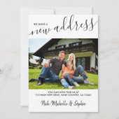 Faire-part Nouvelle photo d'adresse et déplacement élégant de (Devant)