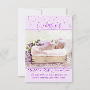 Faire-part Nouvelle PHOTO du lilas   de lavande de stat de