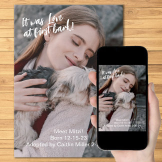 Faire-part Nouvelle photo pour animaux