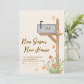 Faire-part Nouvelle saison Nouvelle maison Automne boîte aux (Debout devant)