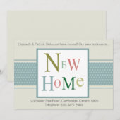 Faire-part Nouvelle typographie de maison colorée Moving Fair (Devant / Derrière)