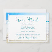 Faire-part Nouvelle Vague Maison Côtière Sur La Plage Aquarel (Dos)