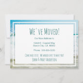 Faire-part Nouvelle Vague Maison Côtière Sur La Plage Aquarel (Dos)