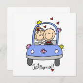 Faire-part Nouvellement Mariés Chemises et Cadeaux pour la Ma (Devant / Derrière)