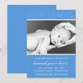 Faire-part Nouvelles annonces florissantes pour bébés (Royal  (Devant / Derrière)