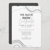 Faire-part Nouvelles coordonnées modernes Gray Moving (Devant / Derrière)