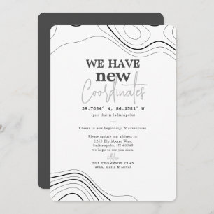 Faire-part Nouvelles coordonnées modernes Gray Moving