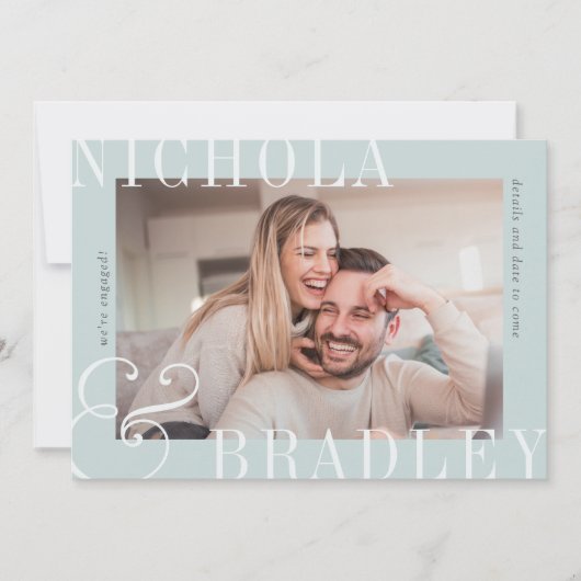 Faire-part Nouvelles Joyeuses | Annonce de Fiançailles Photo (Devant)