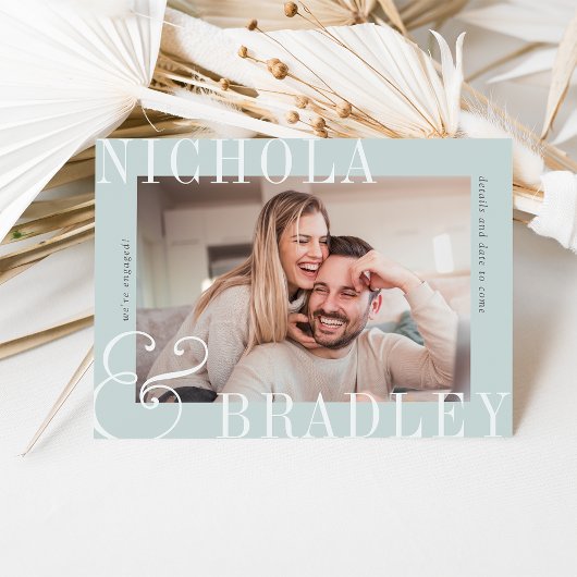 Faire-part Nouvelles Joyeuses | Annonce de Fiançailles Photo