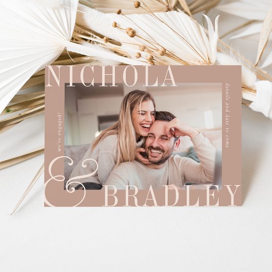 Faire-part Nouvelles Joyeuses | Annonce de Fiançailles Photo