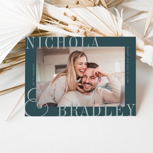 Faire-part Nouvelles Joyeuses | Annonce de Fiançailles Photo