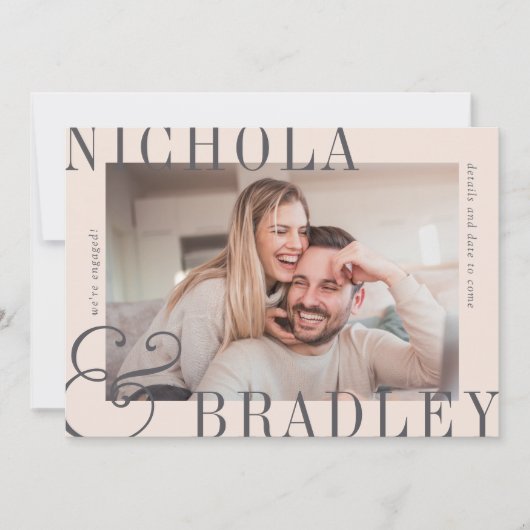 Faire-part Nouvelles Joyeuses | Fiançailles photo (Devant)