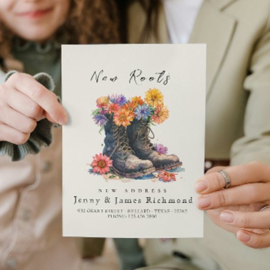 Faire-part Nouvelles Racines - Nouvelle Adresse I Chaussures 