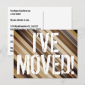 Faire-part Nuances de brun, carte postale rustique "JE ME SUI (Devant / Derrière)