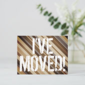 Faire-part Nuances de brun, carte postale rustique "JE ME SUI (Debout devant)