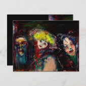 Faire-part NUIT DE CARNAVAL À VENISE Mascarade Vénitienne Mas (Devant / Derrière)