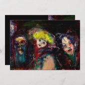 Faire-part NUIT DE CARNAVAL À VENISE Mascarade Vénitienne Mas (Devant / Derrière)