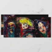 Faire-part NUIT DE CARNAVAL À VENISE Mascarade Vénitienne Mas (Devant / Derrière)