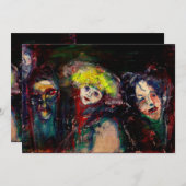 Faire-part NUIT DE CARNAVAL À VENISE Mascarade Vénitienne Mas (Devant / Derrière)