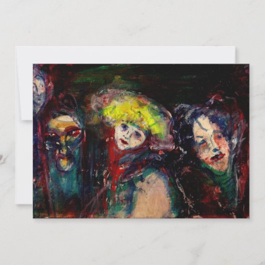 Faire-part NUIT DE CARNAVAL À VENISE Mascarade Vénitienne Mas (Devant)