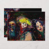 Faire-part NUIT DE CARNAVAL À VENISE Mascarade Vénitienne Mas (Devant / Derrière)