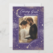 Faire-part Nuit étoilée céleste Prochainement Grossesse Photo (Devant)