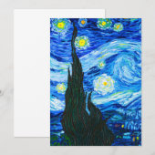 Faire-part Nuit Van Gogh Starry (Devant / Derrière)