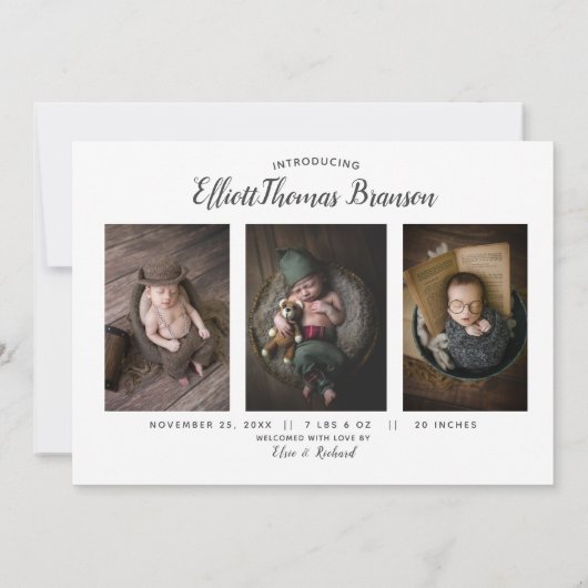 Faire-part Nuits Silencieuses Pour Bundle Joy Xmas 4 Photos (Dos)