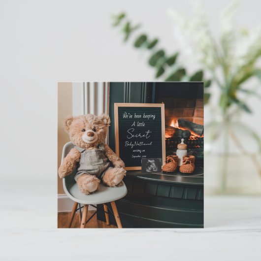 Faire-part numérique neutre de grossesse (Debout devant)