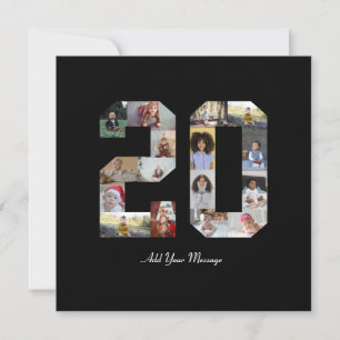 Faire-part Numéro 20 Collage photo