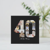 Faire-part Numéro 40 - Collage photo (Debout devant)