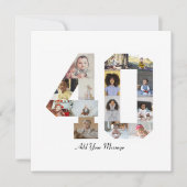 Faire-part Numéro 40 - Collage photo (Devant)