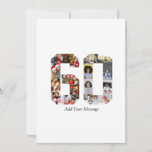 Faire-part Numéro 60 Collage photo