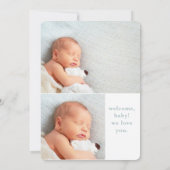 Faire-part Océan | Photos Multi Photo Bébé Naissance (Dos)