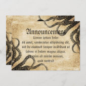 Faire-part Octopus vintage (Devant / Derrière)