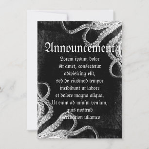 Faire-part Octopus vintage foncé