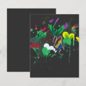 Faire-part Œuvre d'art faite main - Papillon Bolssom (Devant / Derrière)