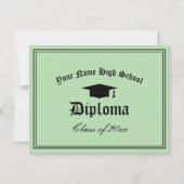 Faire-part Official High School diploma certificate template (Devant)