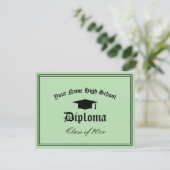 Faire-part Official High School diploma certificate template (Debout devant)