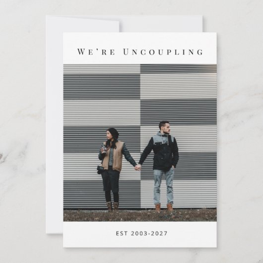 Faire-part Officially Divorced Modern Announcement Photo Card (Devant)