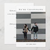 Faire-part Officially Divorced Modern Announcement Photo Card (Devant / Derrière)