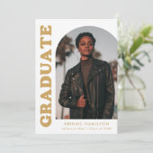 Faire-part Offset Arch Gold 4 Diplôme photo (Debout devant)