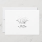 Faire-part Oh Baby noir sur blanc moderne Funky Fun Baby (Dos)